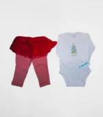 Set Carters navidad niña body blanco y pantalon con tutu