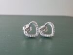 Arete corazón con circon